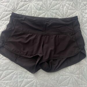Black Lululemon speed up shorts